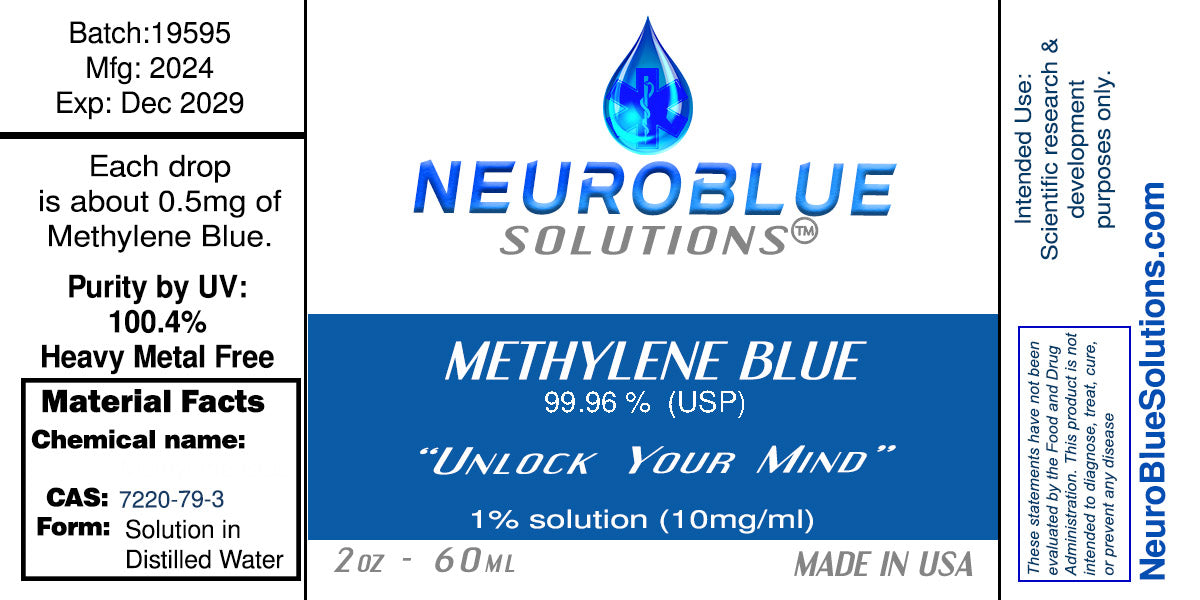 Methylene Blue USP Grade 2oz Bottle Dropper Two Pack