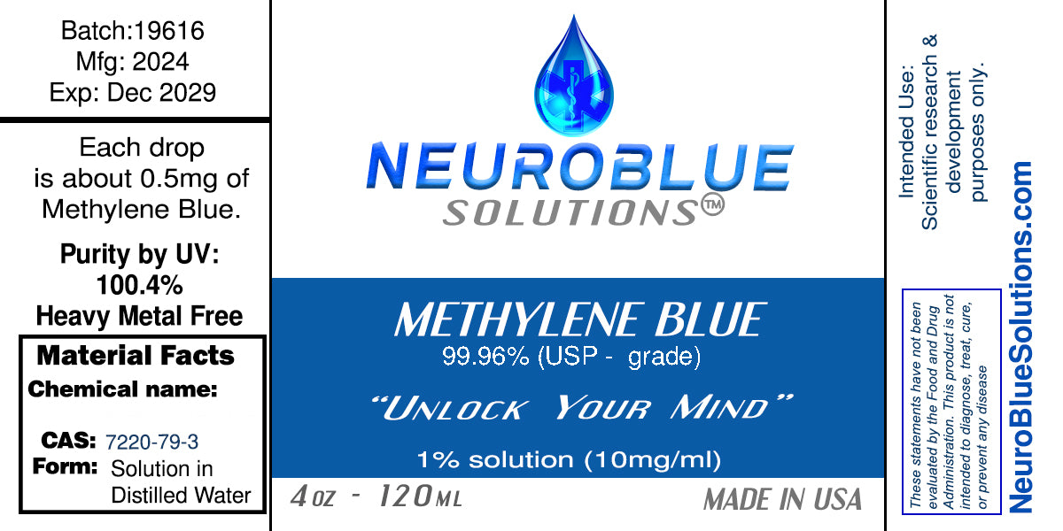 Methylene Blue 1% Liquid — 4 oz | USP Grade
